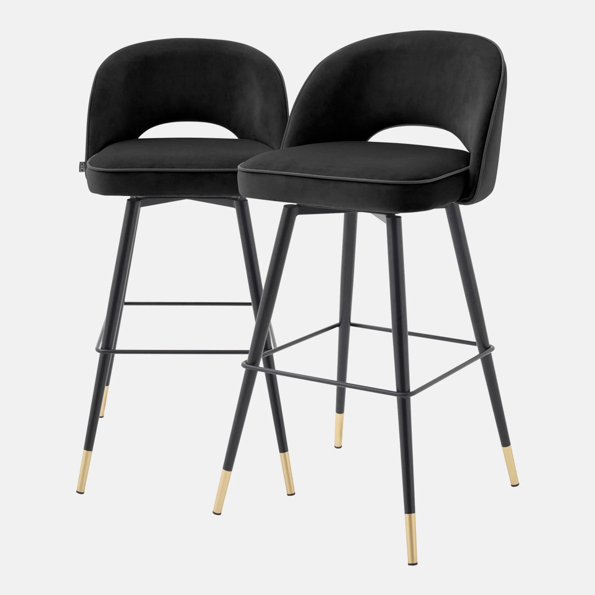 Eichholtz Cliff - Swivel Barstools Set Of 2, Velvet - Image 5