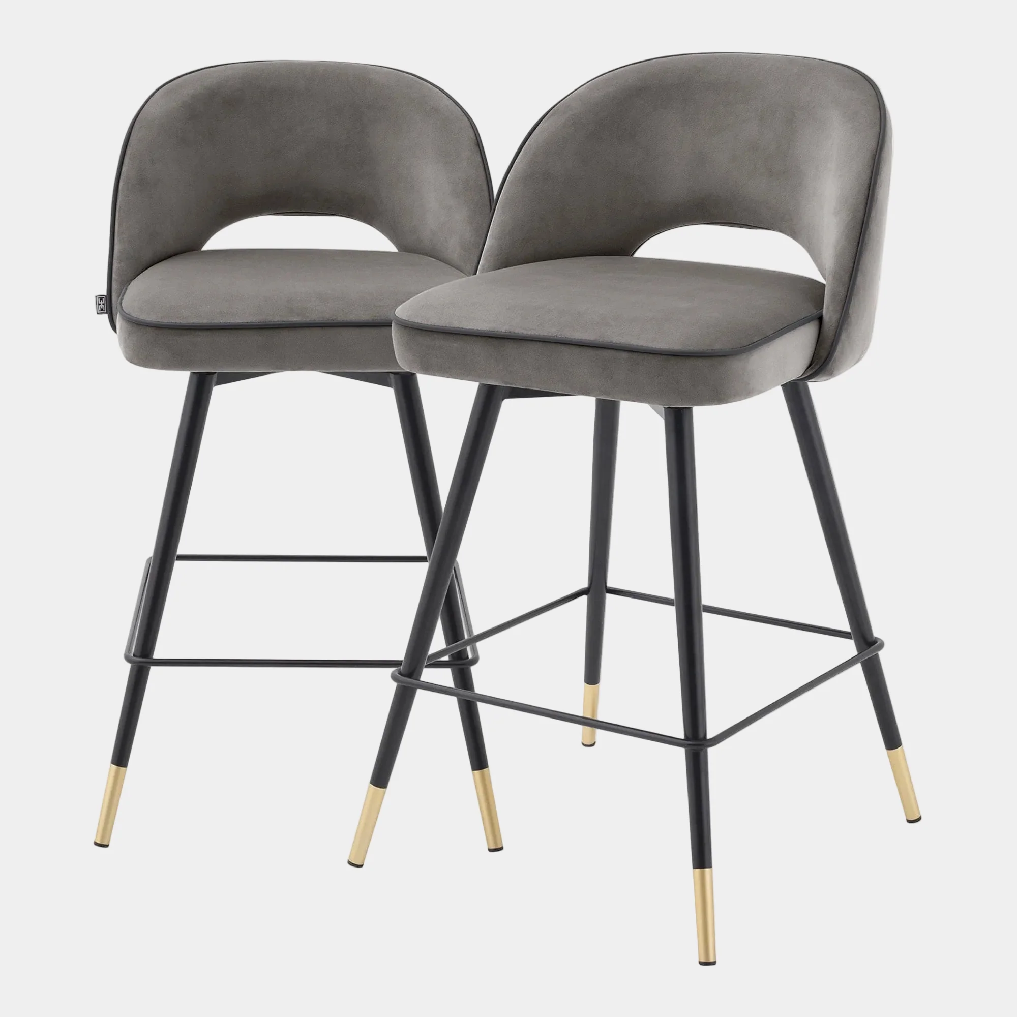 Eichholtz Cliff - Swivel Bar Stools Set Of 2, Fabric - Image 14