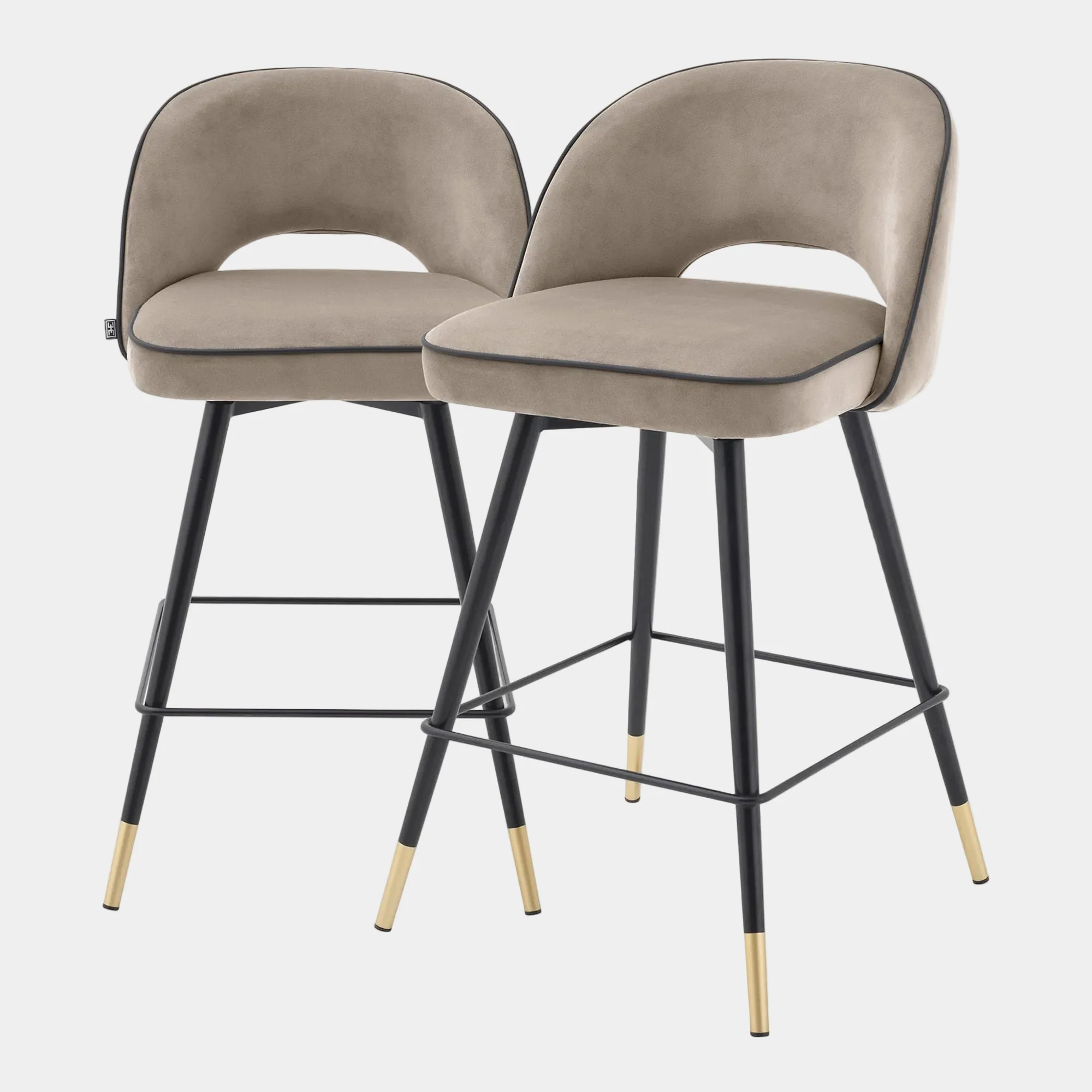 Eichholtz Cliff - Swivel Bar Stools Set Of 2, Fabric - Image 27