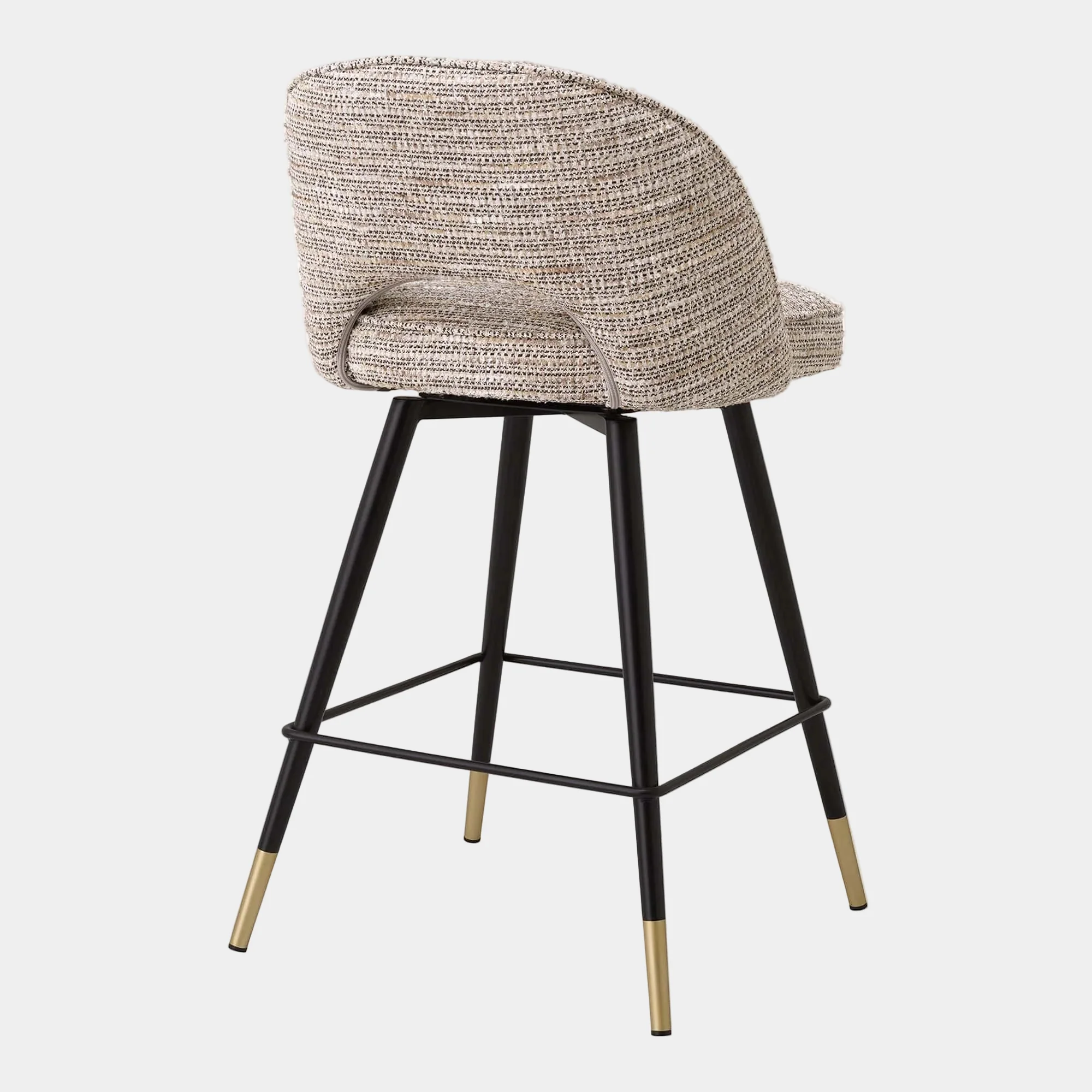 Eichholtz Cliff - Swivel Bar Stools Set Of 2, Fabric - Image 4