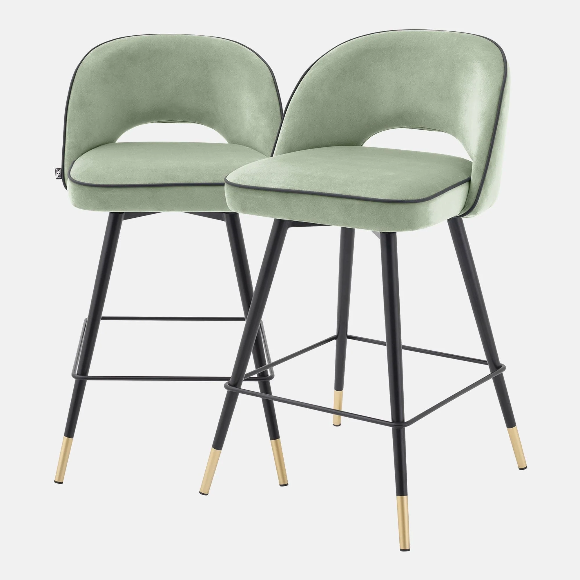Eichholtz Cliff - Swivel Bar Stools Set Of 2, Fabric - Image 5