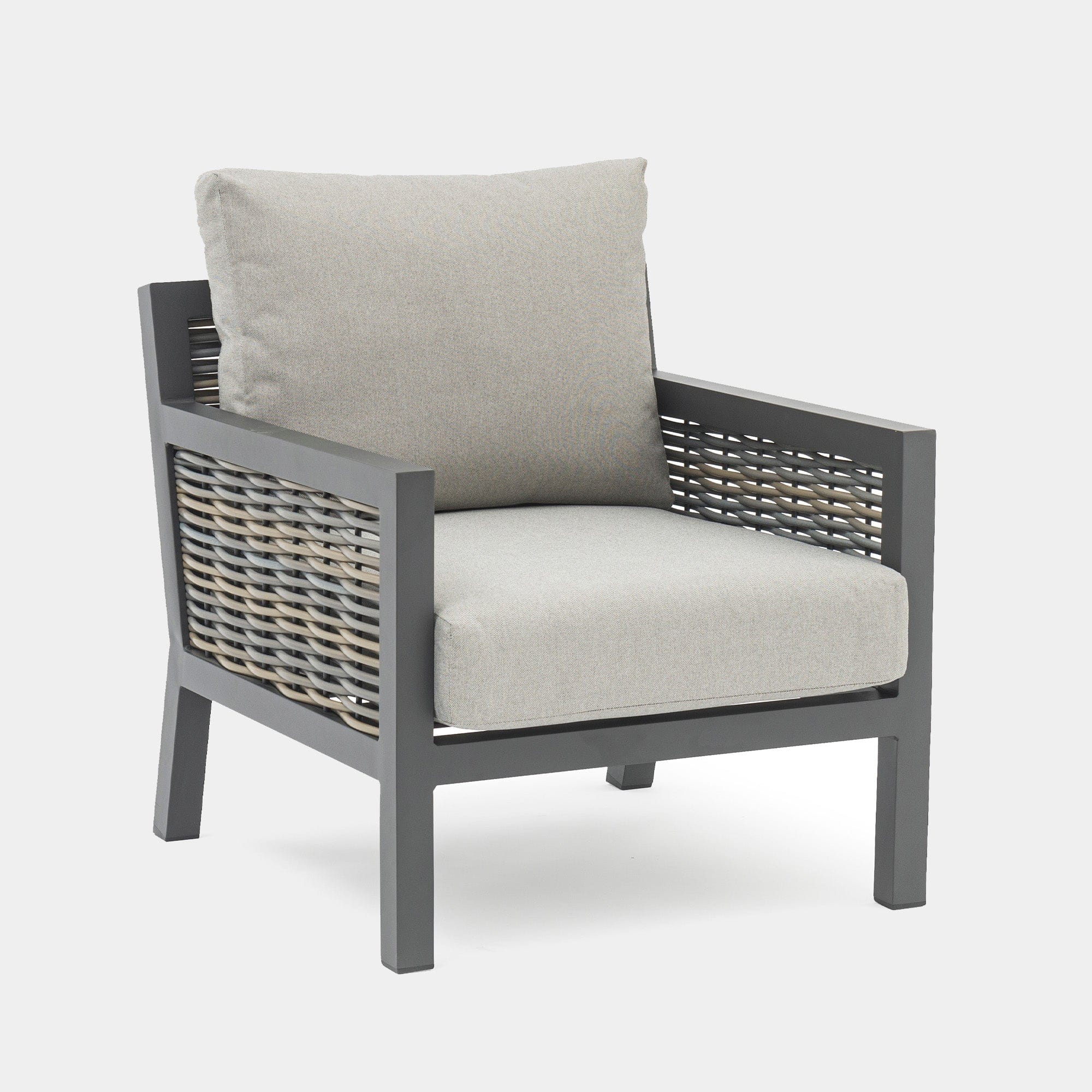 Key Largo - 2 Seat Garden Sofa Set & Coffee Table, Aluminium & Rattan - Image 7