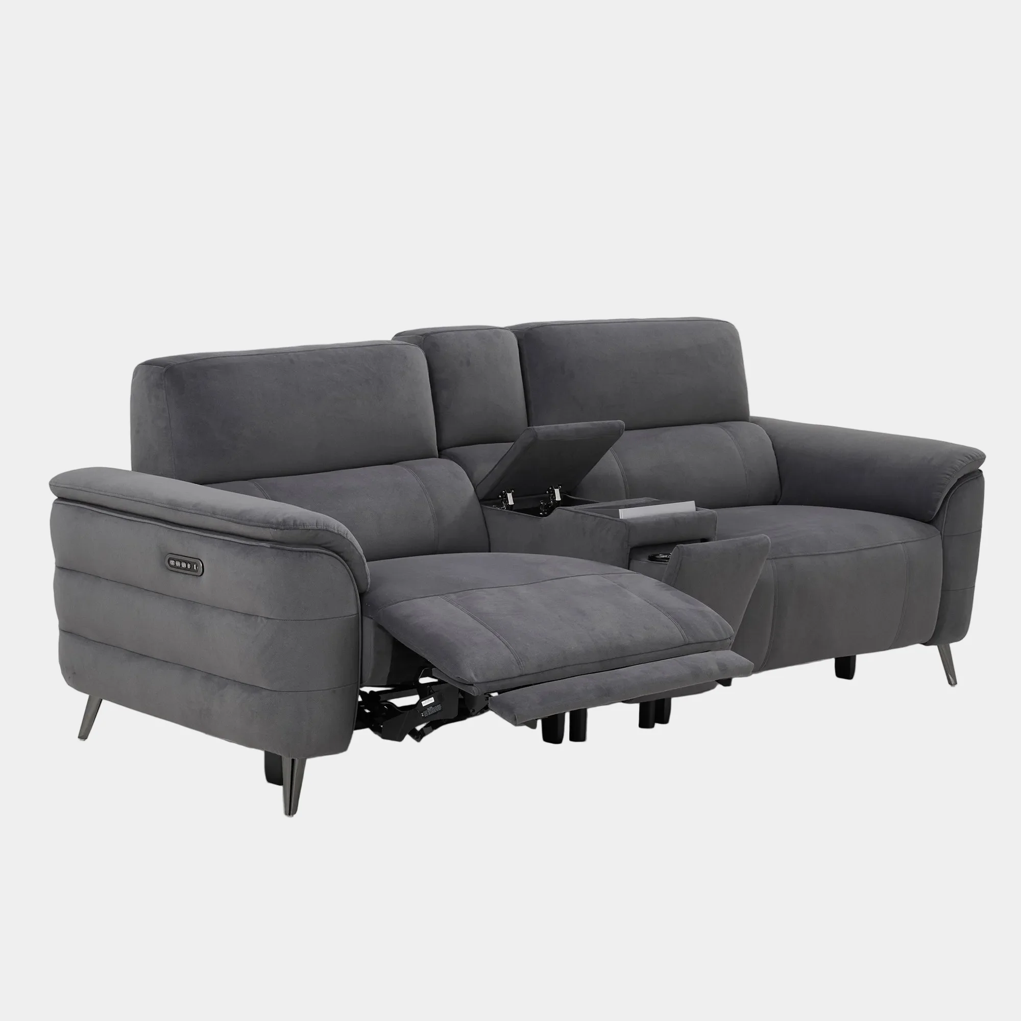 Nickelodeon - 2.5 Power Recliner Sofa With Touch Screen Control, Fabric - Image 4