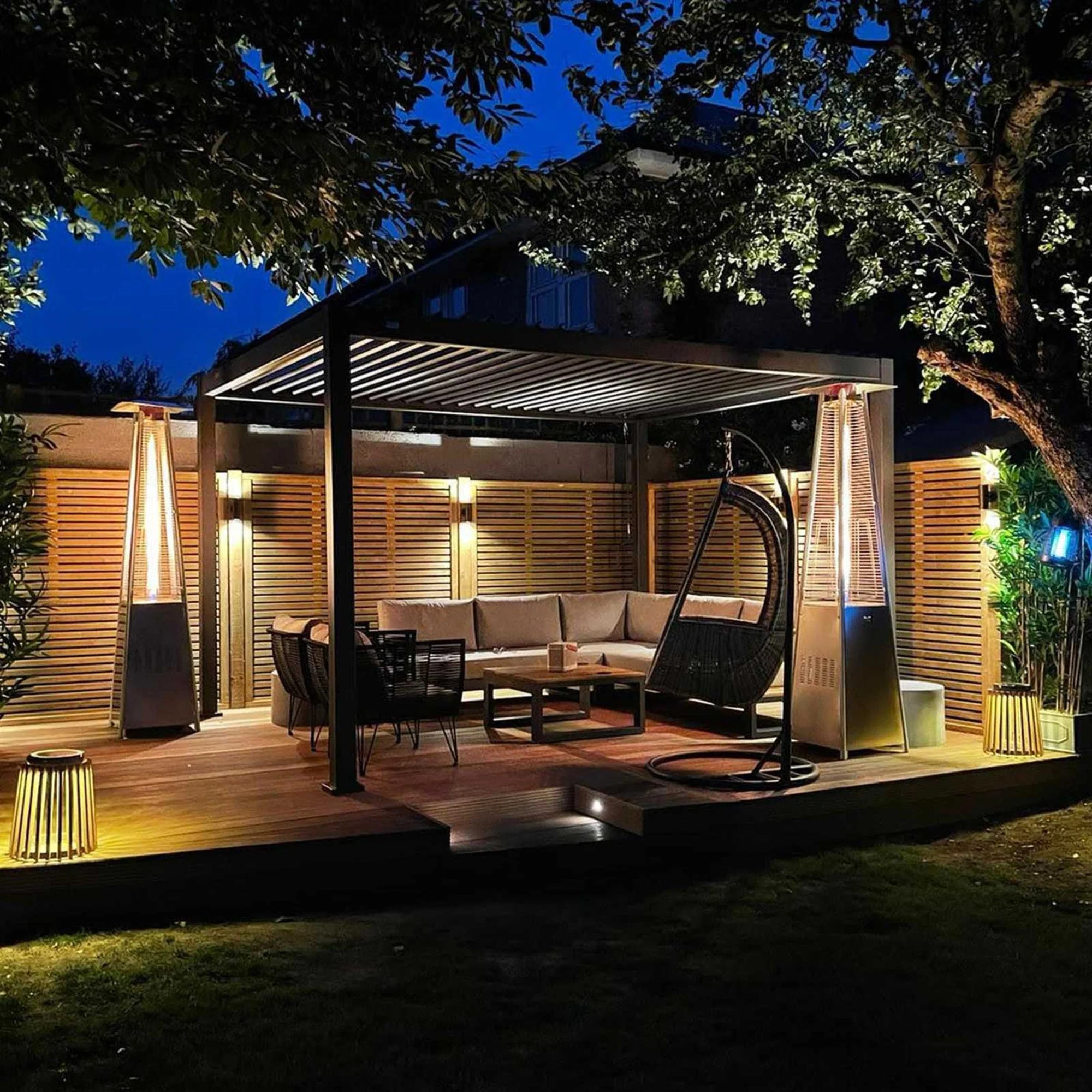 Palm Beach - Garden Aluminium Pergola & 2 Privacy Screens 4m x 3m - Image 8